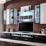 QUADRO White/Black стенка в гостиную